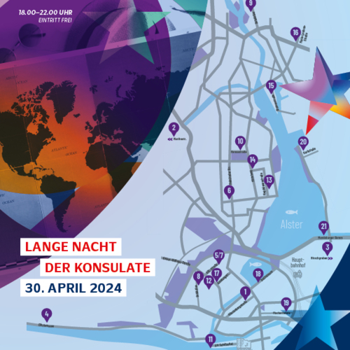 Lange Nacht der Konsulate 2024 - Begeben Sie sich auf Weltreise quer durch Hamburg