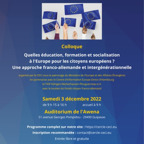 Colloque in Brest - Bildung, Ausbildung und Sozialisierung in Europa für Europäer 